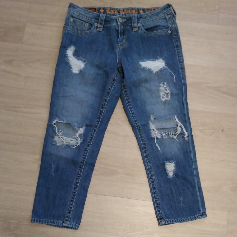 ROCK REVIVAL- Anabela Boyfriend Jeans Size 28